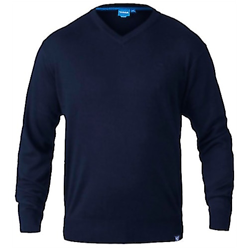 D555 Pullover mit V-Ausschnitt Blau